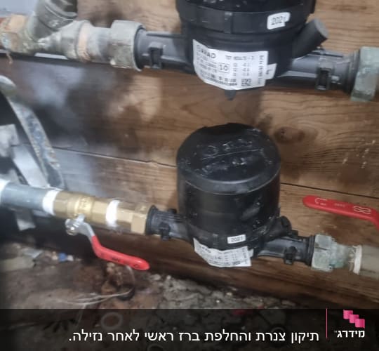 התקנת שסתום אל חוזר לצד שעון מים